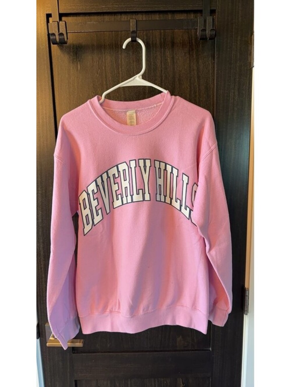 Pink Beverly Hills Graphic Crewneck Sweatshirt 0154